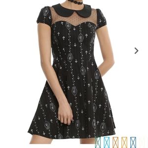 Hell bunny pinstripe skull dress